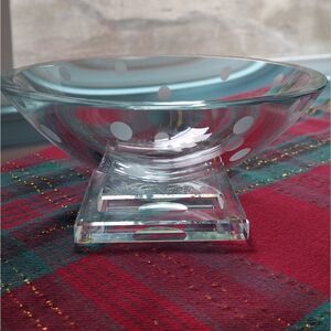 Vintage Crystal Bowl/Vase  Signed by Artist Stephen Schlanser 92